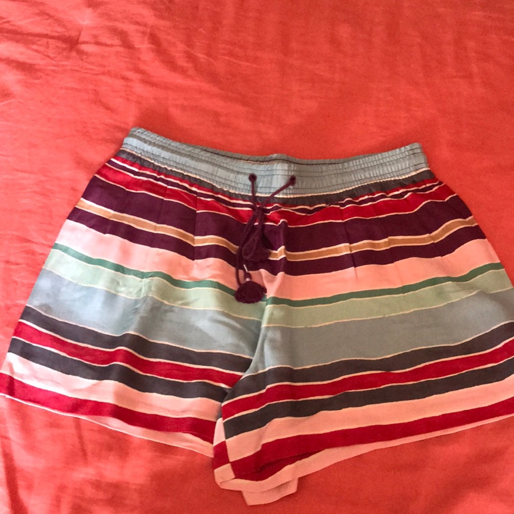 Ann Taylor size Medium Tie Waist Stripe Shorts